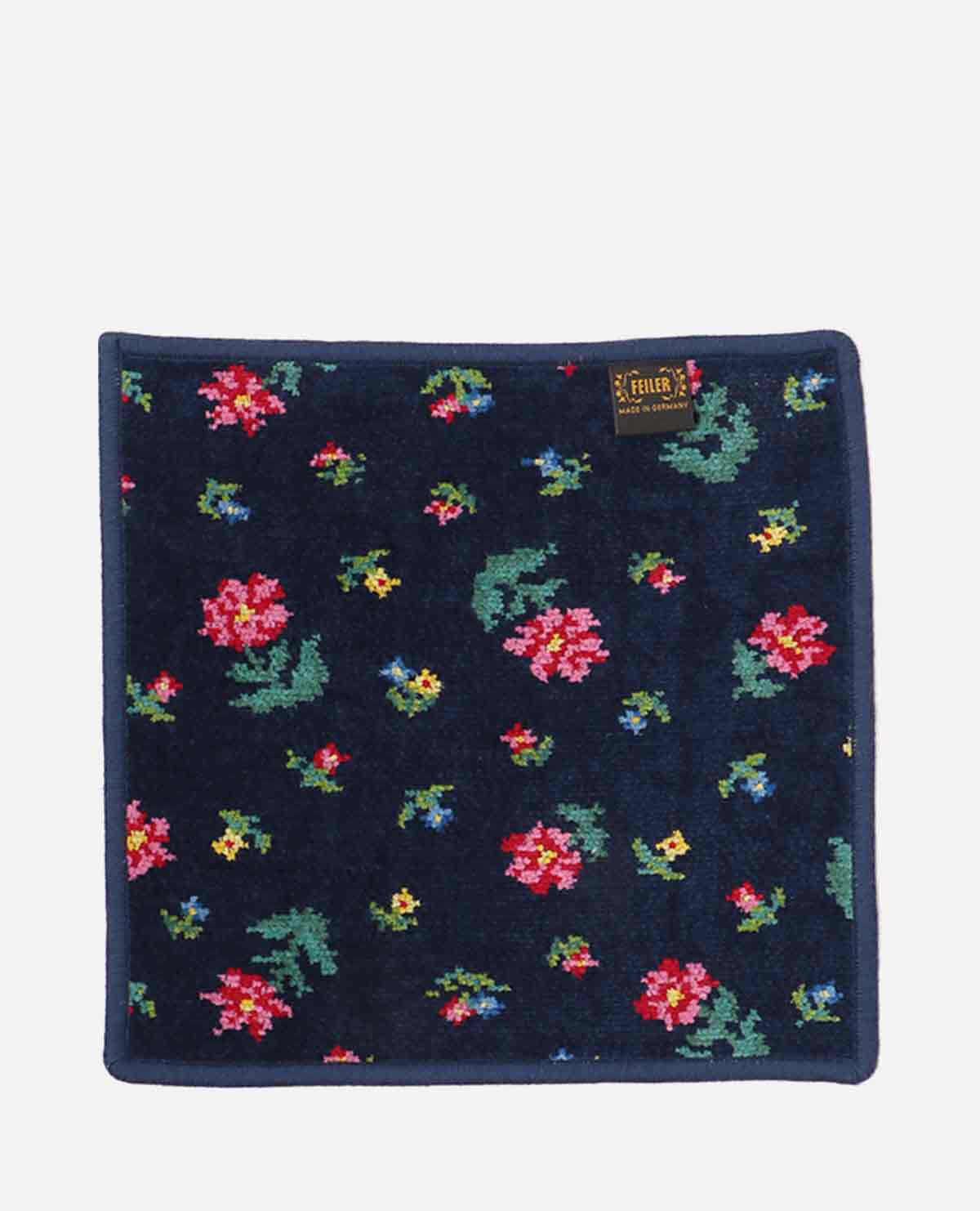 フェイラー ネイビー ハイジ柄 動物 花模様 ブランケット フェイラー
