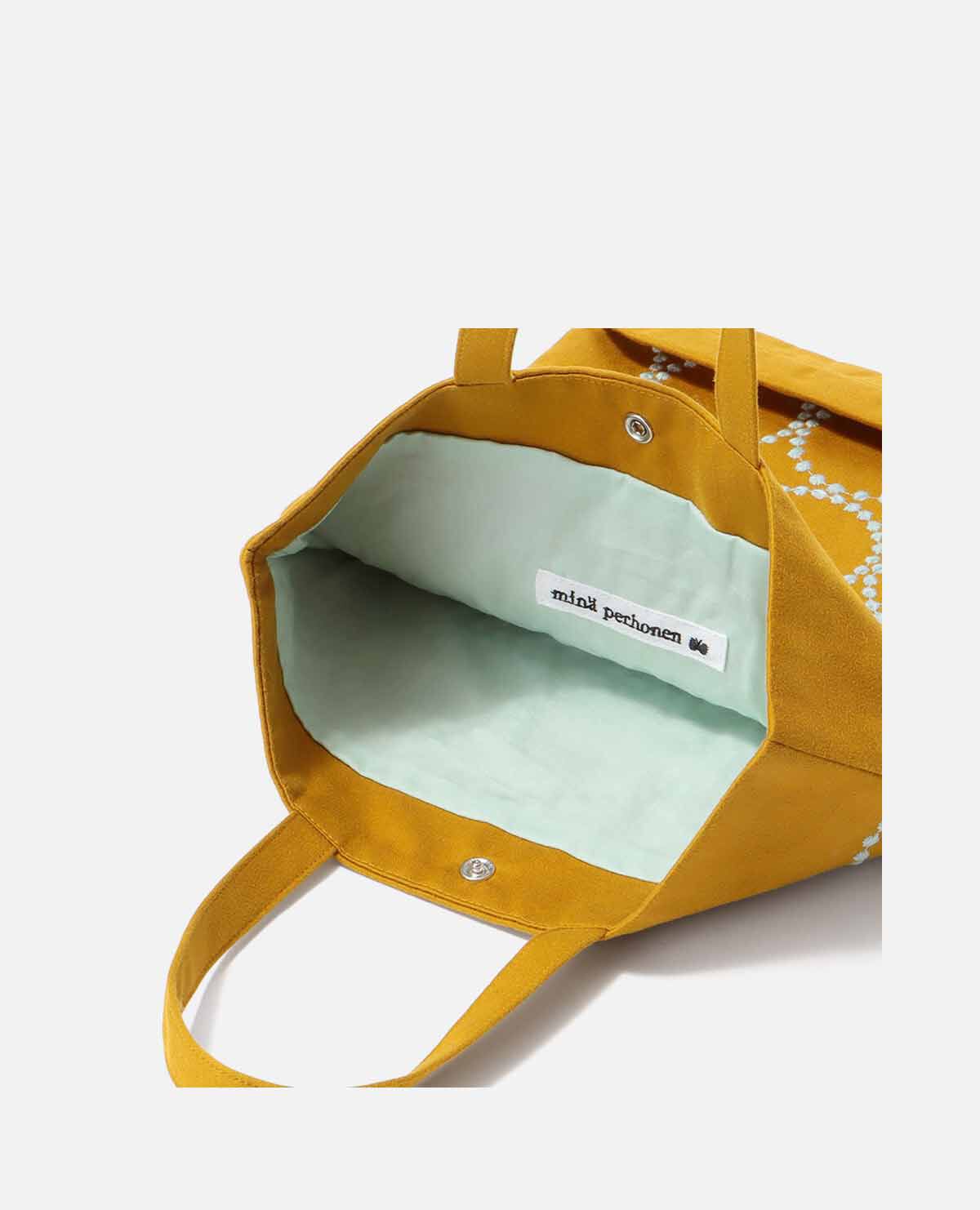 タンバリン カンサ トート トートバッグ Mサイズ マスタード｜ミナ