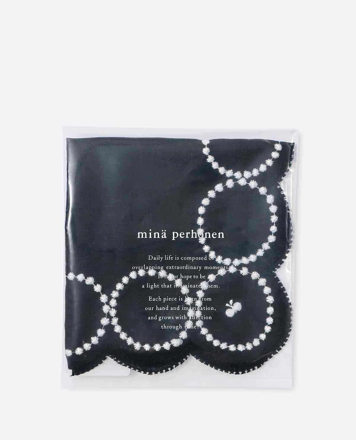 ミナ ハンカチ タンバリン ネイビー｜ミナ ペルホネン / minä perhonen