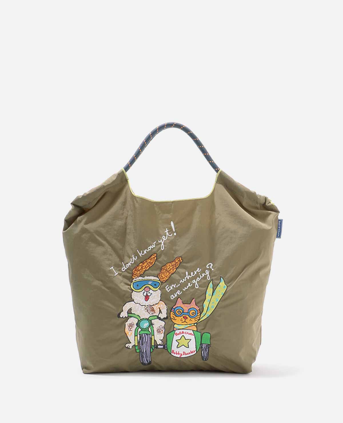 エコバッグ ボビーダズラー バイク Mサイズ カーキ｜ボールアンド