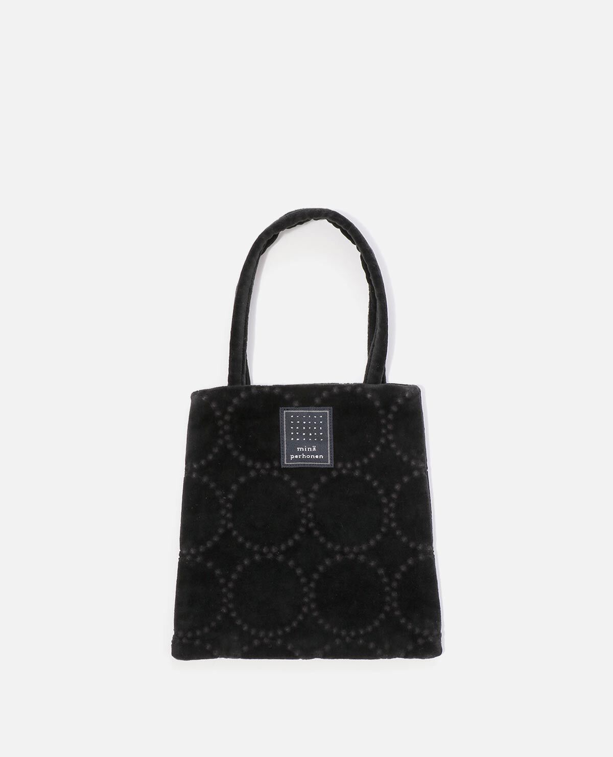 ミナ トートバッグ タンバリン ブラック｜ミナ ペルホネン / minä