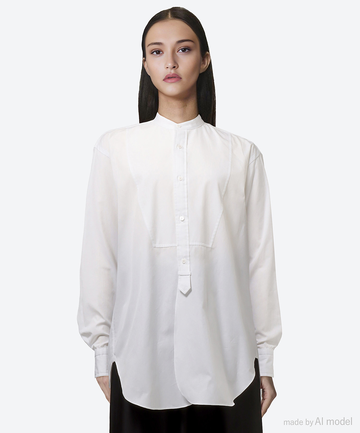 コットンバンドカラーシャツ 7911－230－0127 | BLAMINK