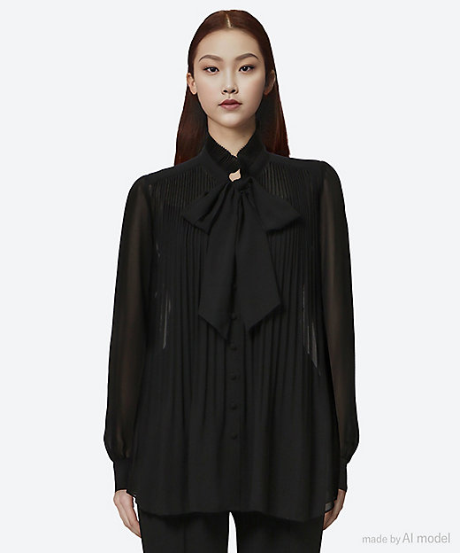 リボンプリーツブラウス LU224―102 | L'UNE (Women) /リュンヌ