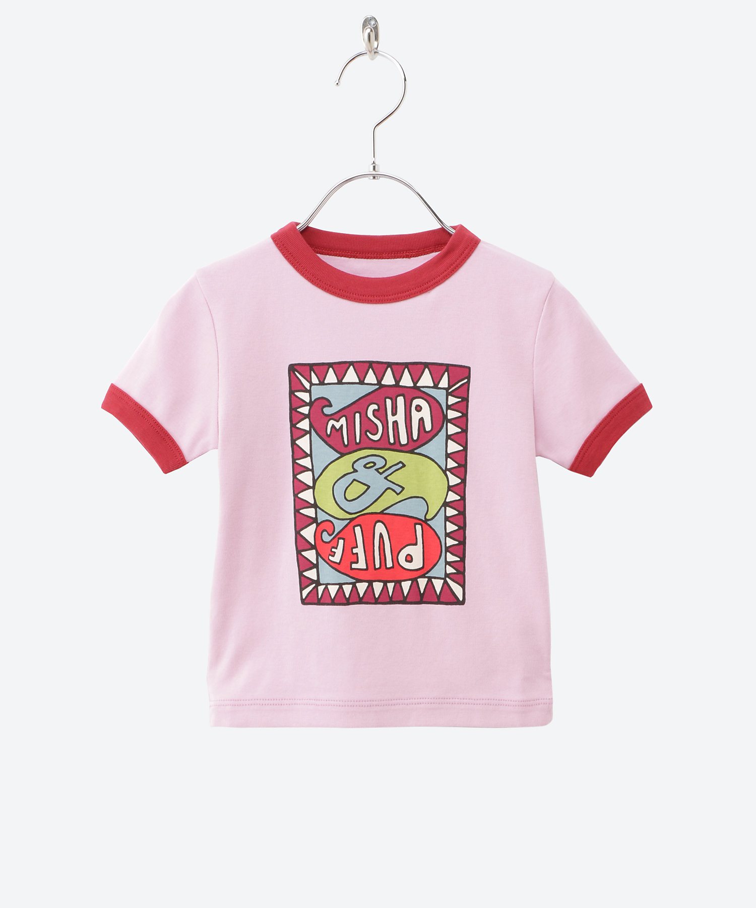 misha&puff□パイル地Tシャツ□ピンク misha&puff□パイル地Tシャツ