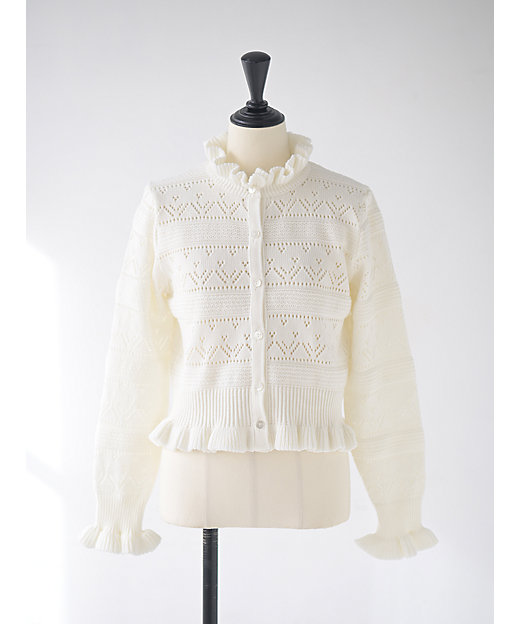 予約販売】ハートクロシェカーディガン【3月末日以降お届け