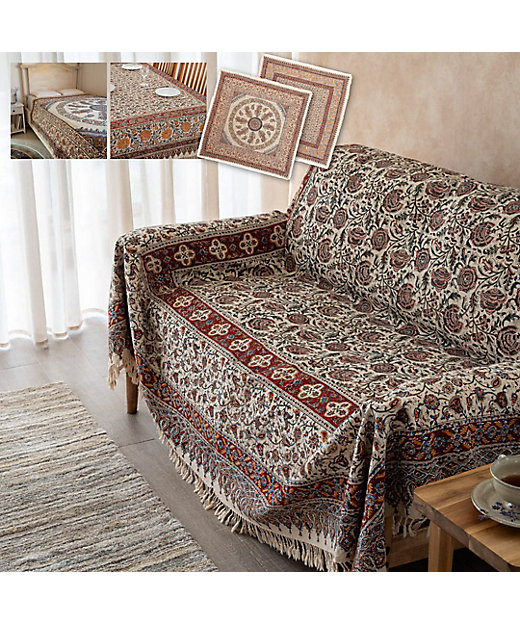 ☆手染めペルシャ更紗（マルチカバー）200×200cm 4 | 三越