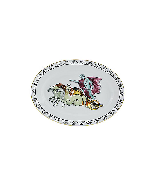 イルヴィアッジョディネットゥーノ オーバルプラター34cm 馬車