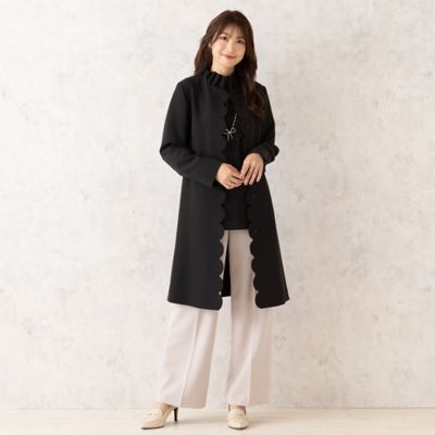 ダブルクロスノーカラーコート（51101501） | Rose Tiara