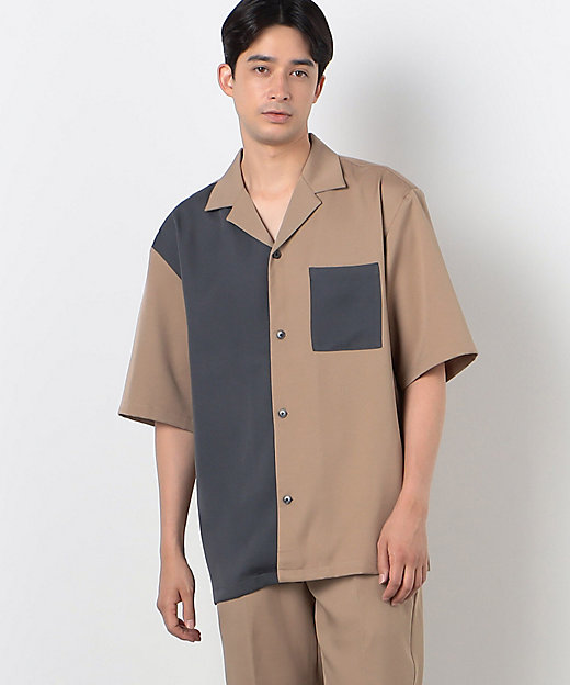 ファンクショナル バイカラー コンビ 羽織シャツ（4733II15