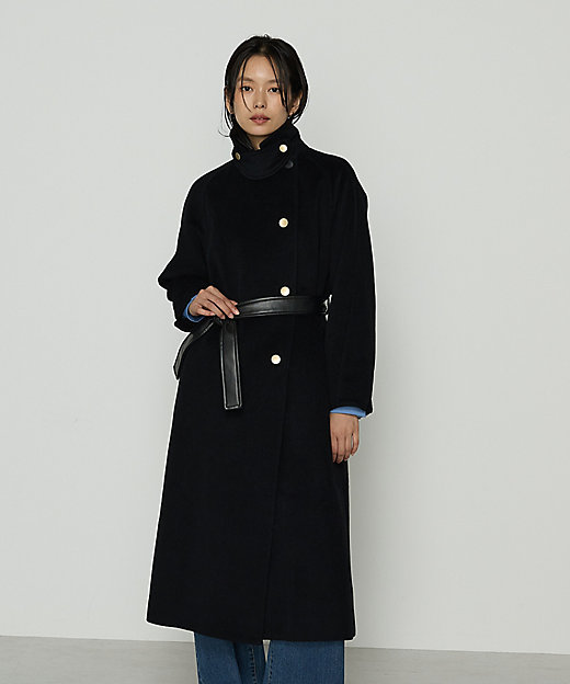 TALLサイズ 〕 アンゴラウール ロングトレンチコート