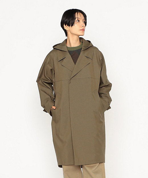 ガンクラブチェック フード付きコート（7704MM01） | β (Women