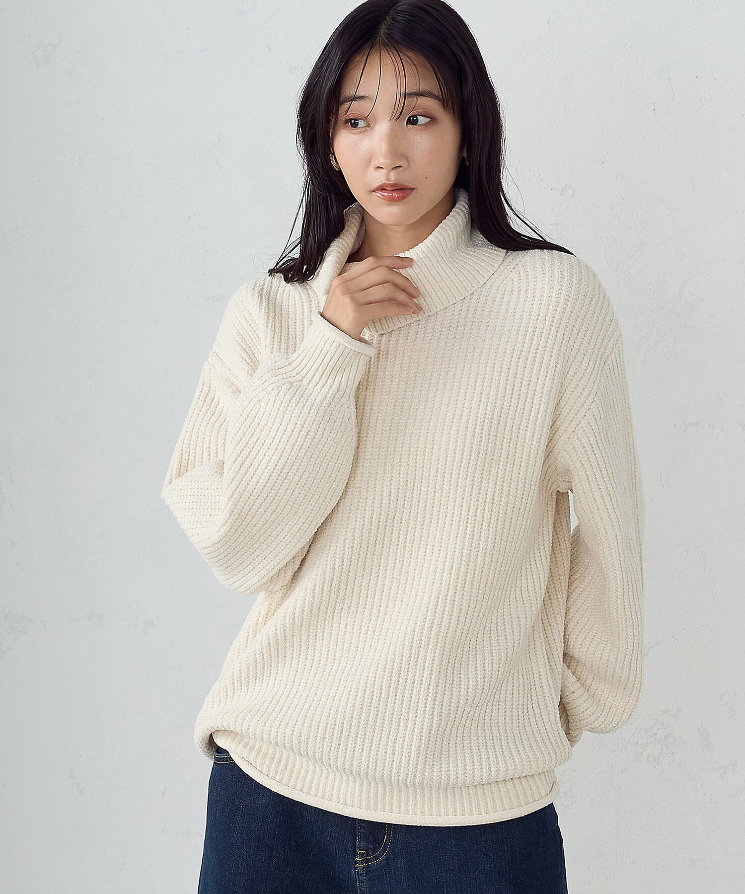 ラメモール オフタートルネックニット（1277KI12） | COMME CA