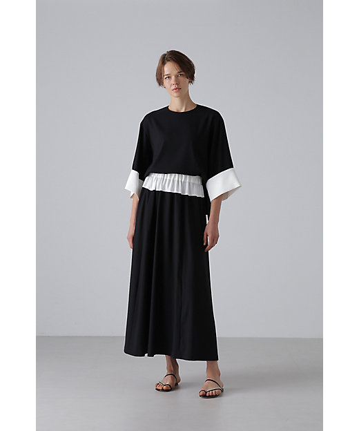 ◇バイカラージョーゼットブラウス（5314110312） | ADORE