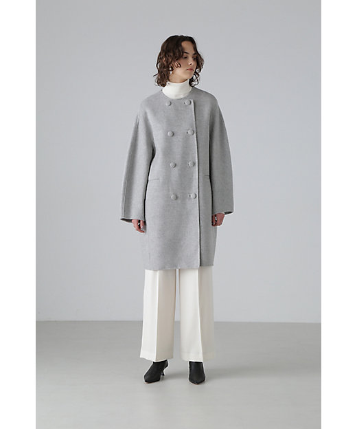 ピュアカシミヤノーカラーコート（5314252905） | ADORE