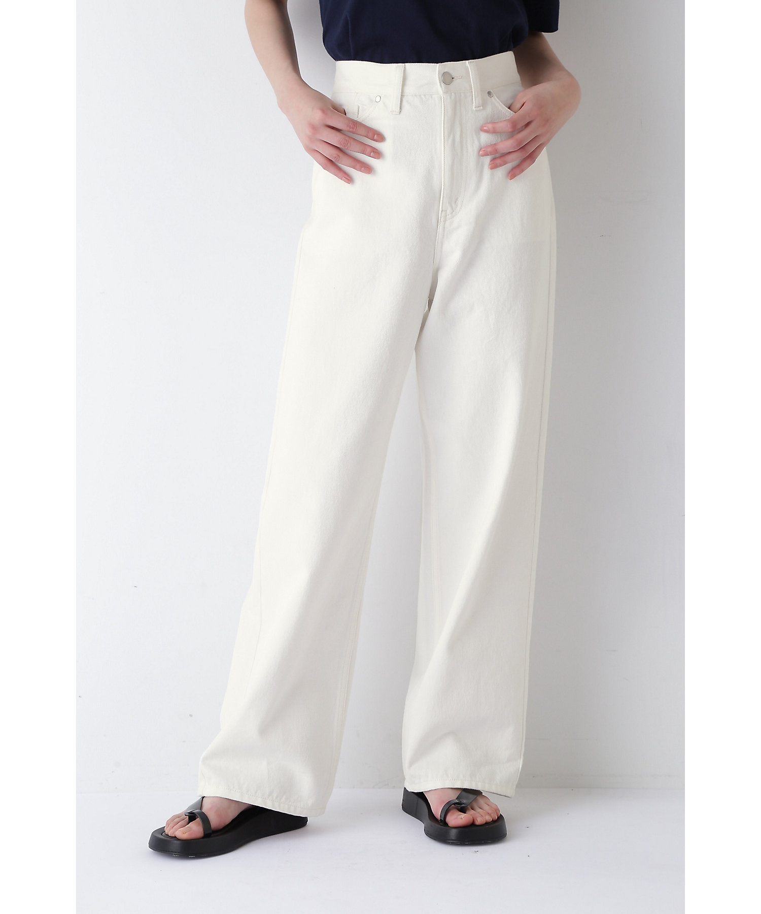 ◇11ozホワイトデニムパンツ（0774230700） | human