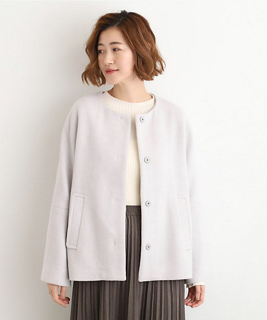 ウール混】軽やかに羽織れるショートコート（2002545665