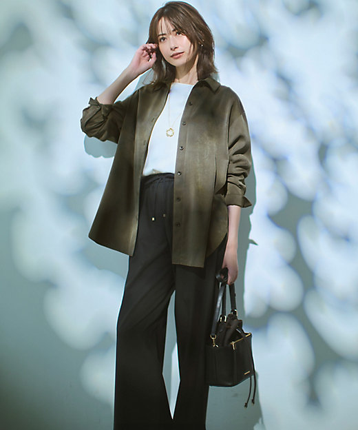 見上愛さん着用／Oggi10月号掲載／洗える】スエーディーサテン