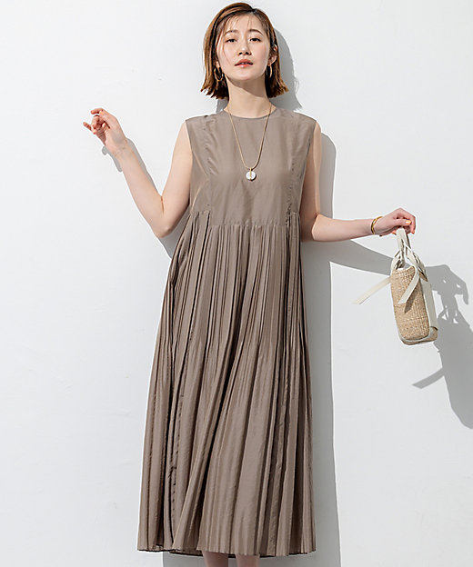 洗える】プリーツコンビ ワンピース（OPWOGM0605） | 23区