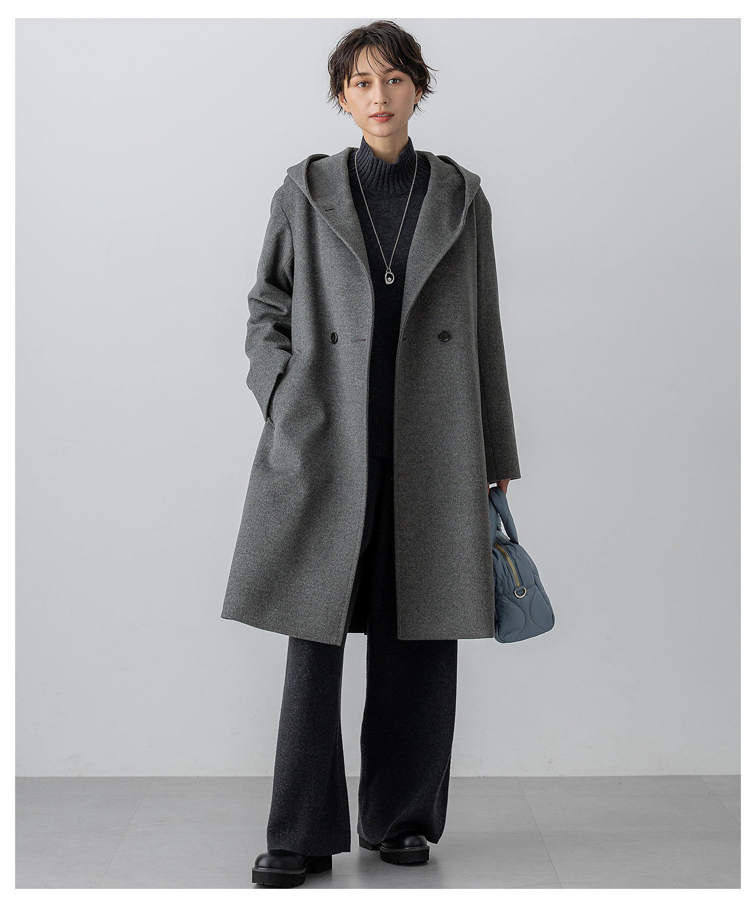 ウールカシミヤビーバー フーデット コート（SCWSGW0853