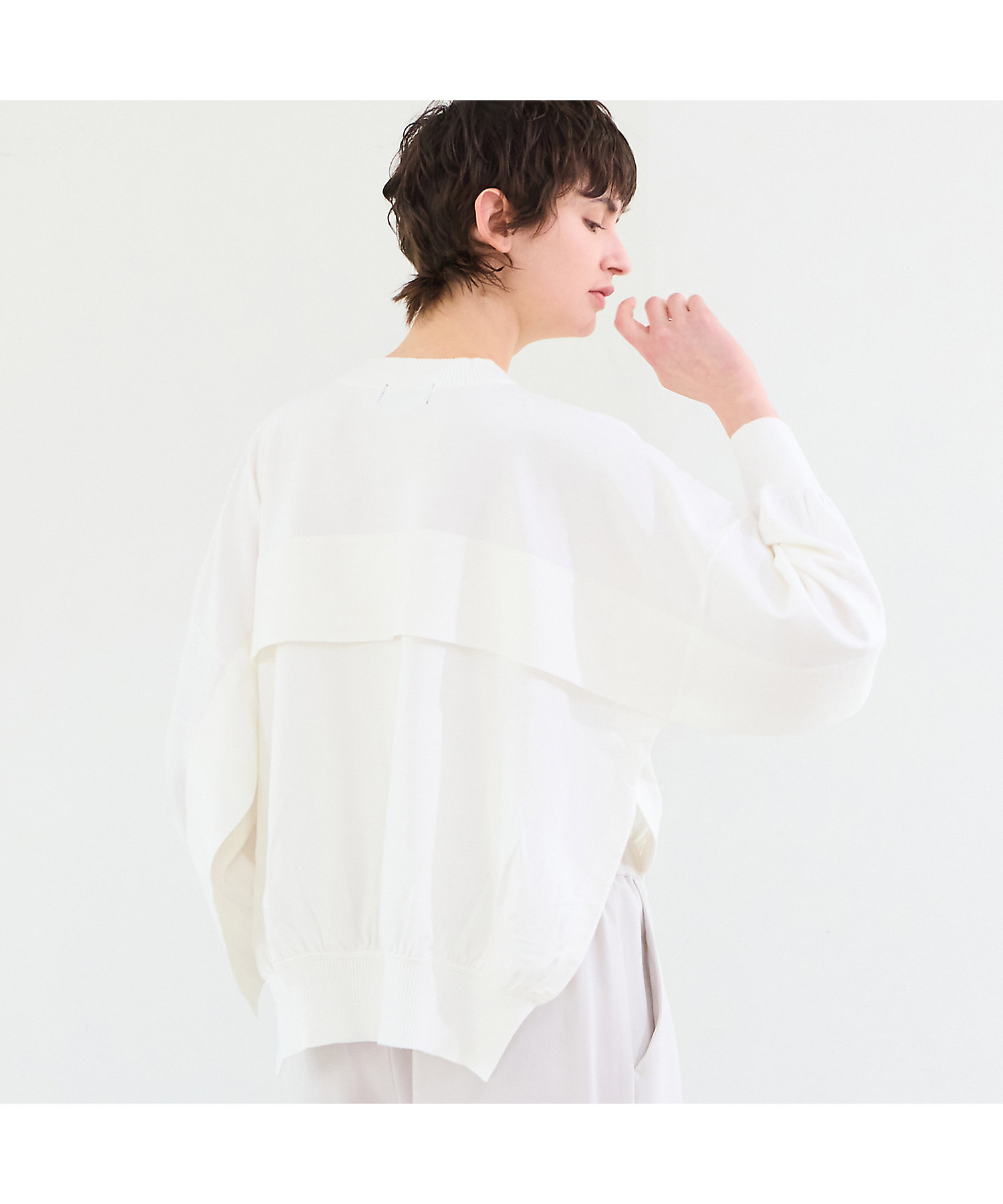 洗える】フリルデザインニットプルオーバー（81131603） | R