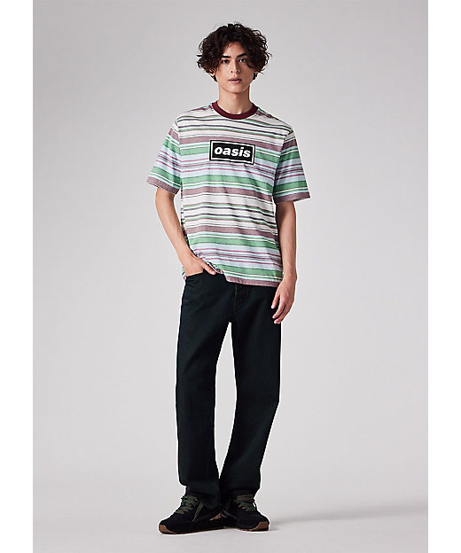 Paul Smith × Oasis ストライプ＆ロゴ Tシャツ