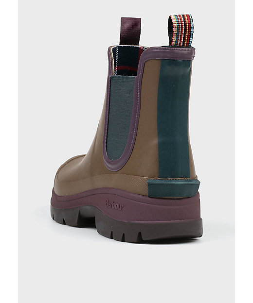 Paul Smith Barbour カラーブロック サイドゴアレインブーツ