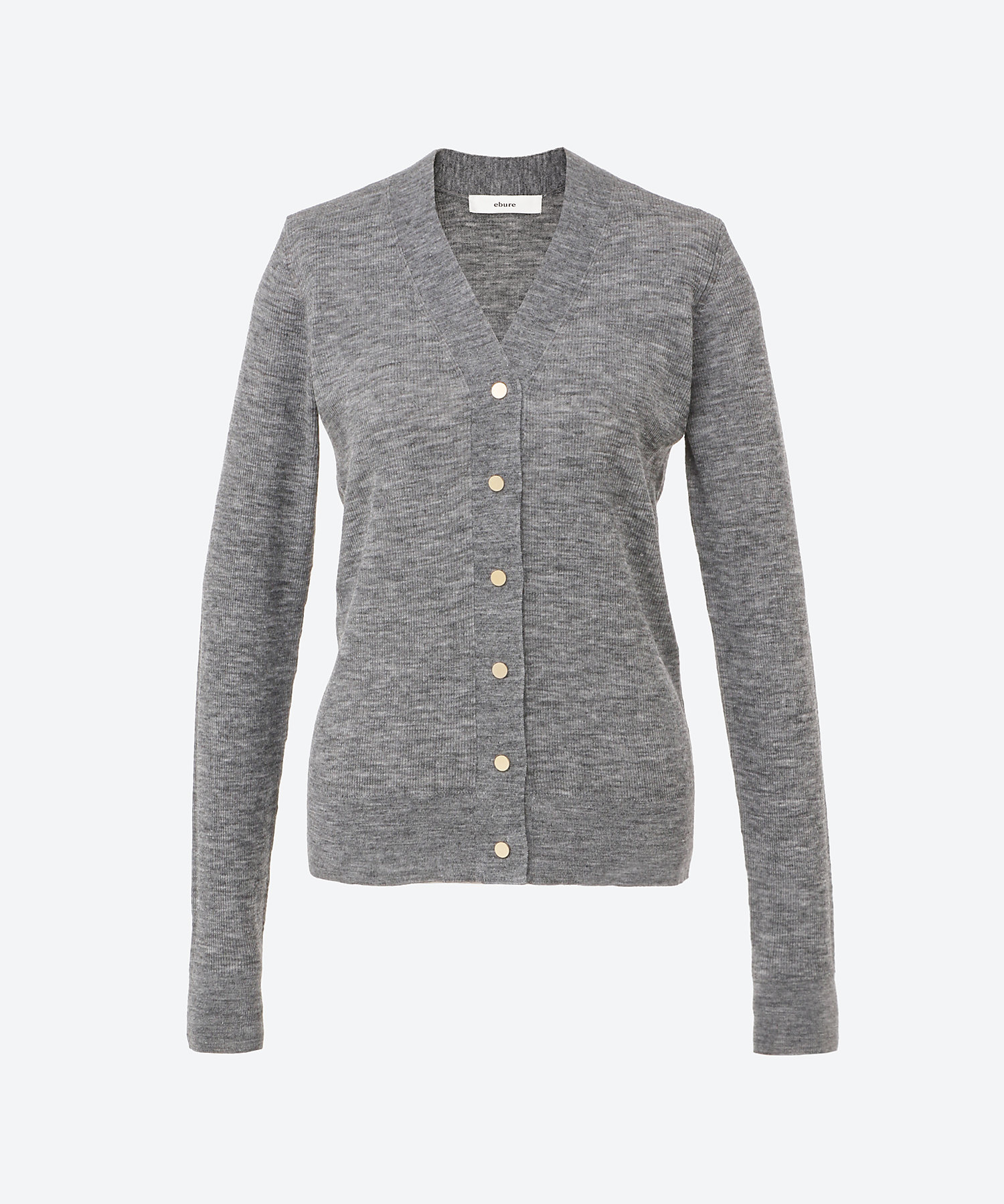 シアーリブハイゲージ Vネックカーディガン | ebure (Women)/エブール