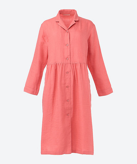 マシュマロガーゼ 前あき開襟ワンピ―ス | UCHINO/ウチノ | 三越伊勢丹