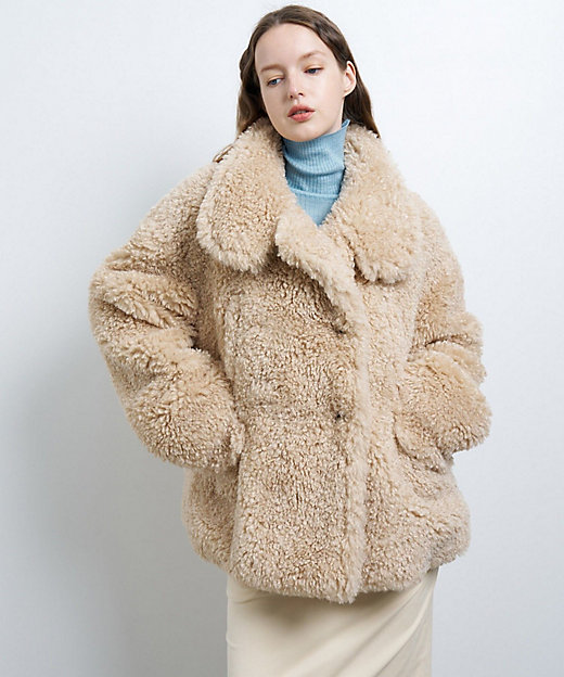 フェイクファーコート | LANVIN en Bleu (Women)/ランバン オン ブルー