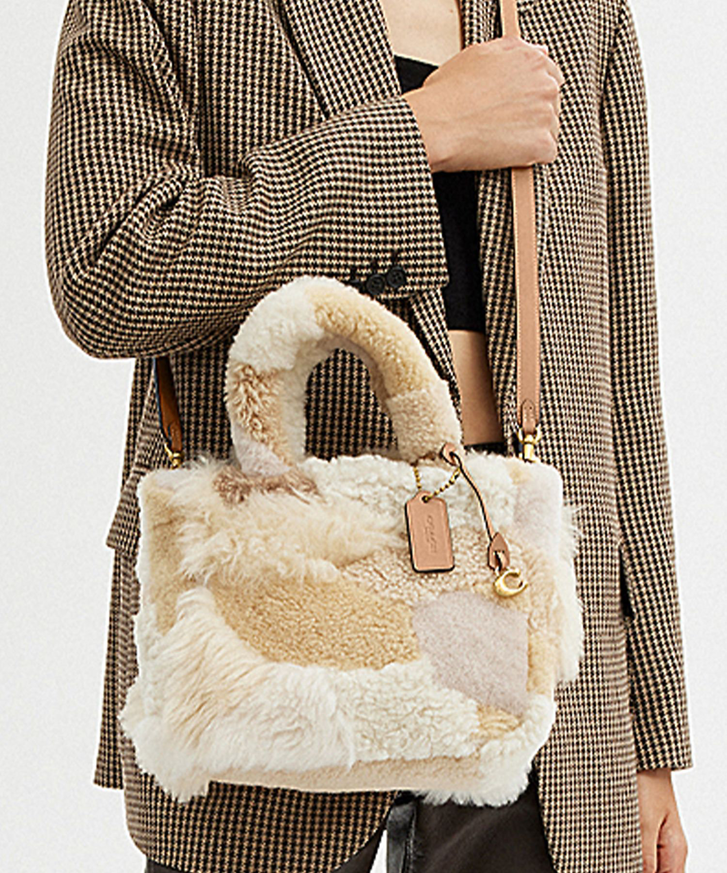 サーティーズ復刻版パッチワークトートバッグ ショルダー紐