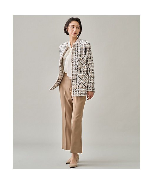 セットアップ対応商品】ラメスラブツイードロング ジャケット | ANAYI