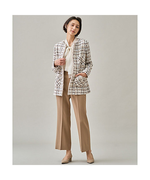 セットアップ対応商品】ラメスラブツイードロング ジャケット | ANAYI