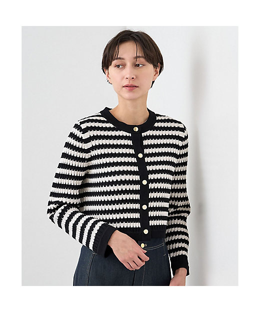 ウェーブボーダージャケット カーディガン | ANAYI/アナイ | 三越