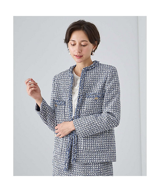 Eternal Line 2024】ミックスツイードロングノーカラー