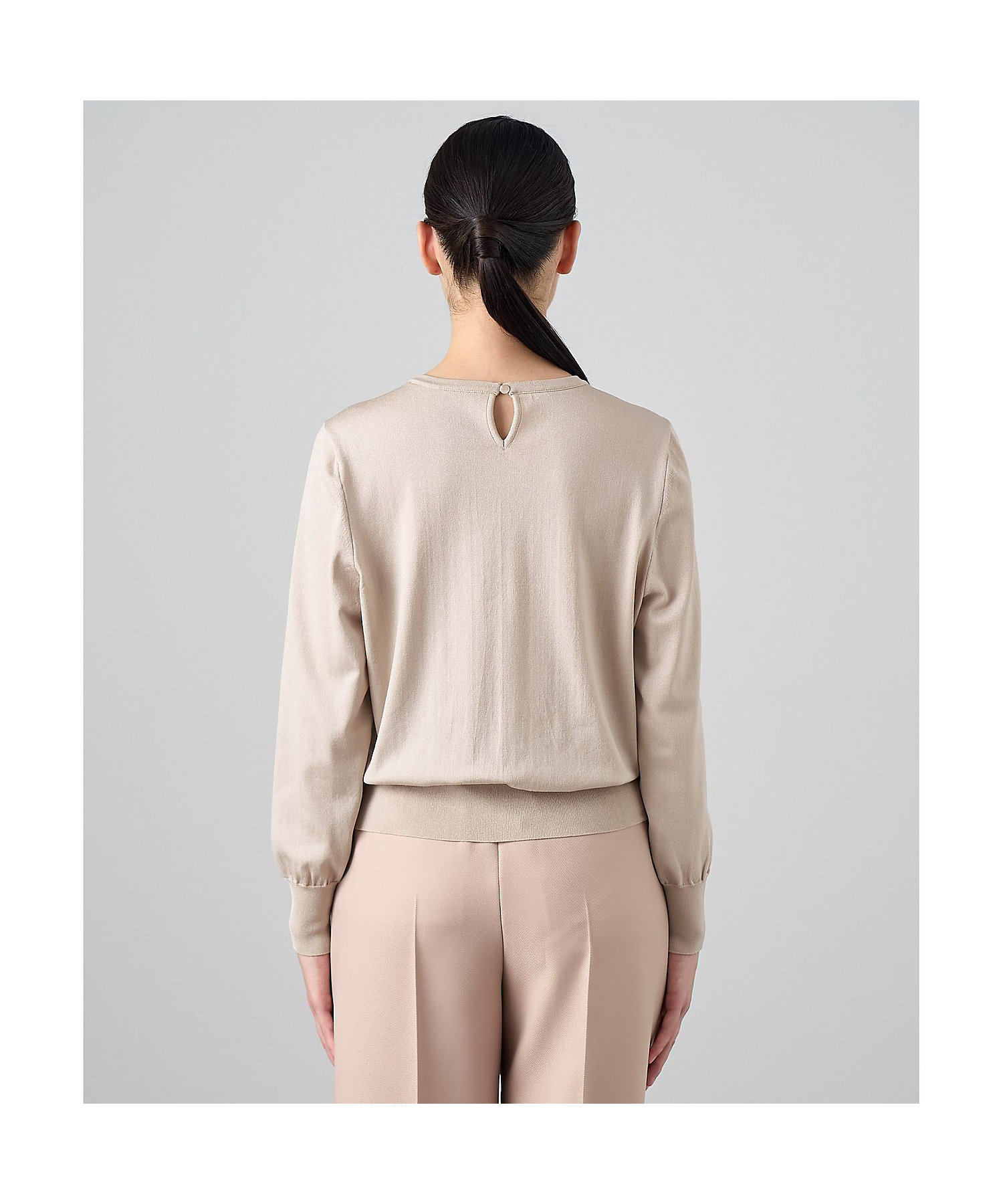 ペイントフラワープリントクルーネック プルオーバー | ANAYI/アナイ