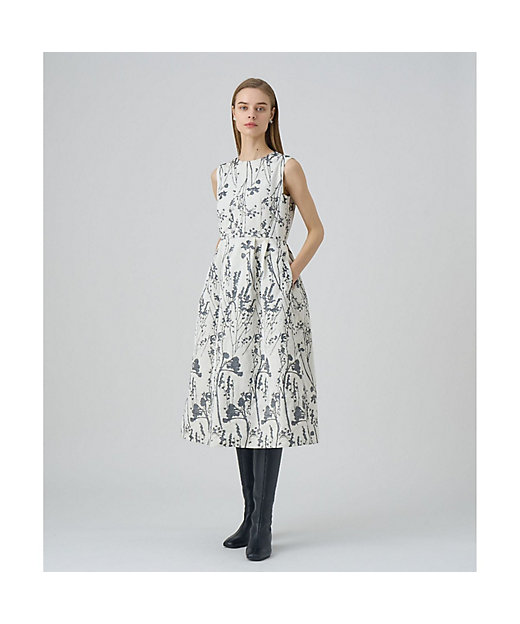 シルエットフラワージャガードタック ワンピース | ANAYI/アナイ