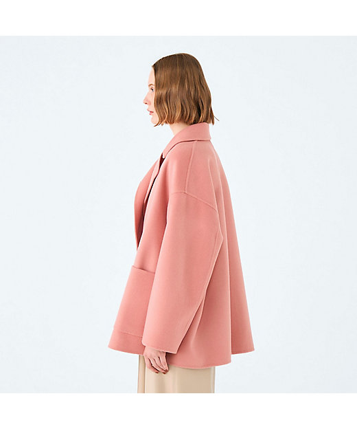 プレミアムウールリバー オープンカラーショートコート | maison