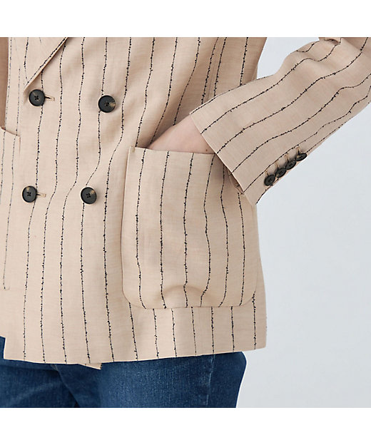 ダブルカバーリネン ダブルブレストジャケット | maison TOMORROWLAND