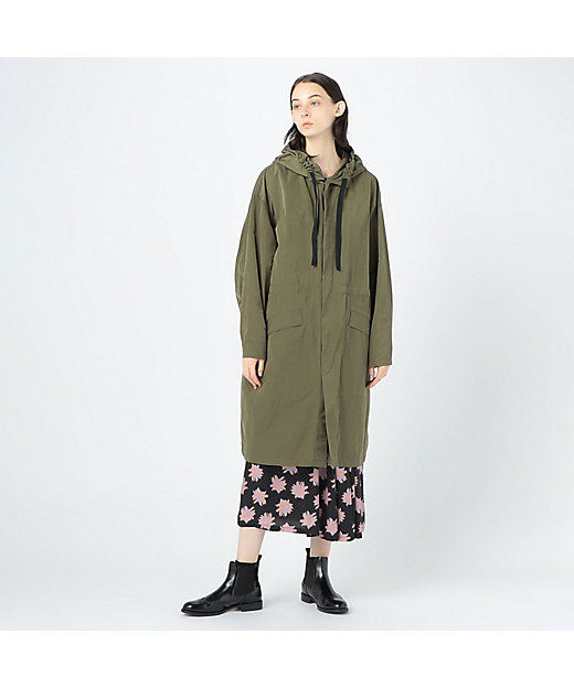 コットンポリエステルメモリーグログラン モッズコート | maison