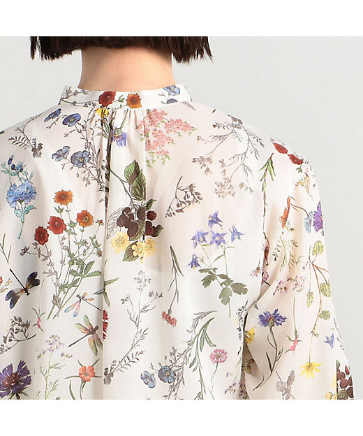 ボタニカルリベルラプリント ボウタイブラウス | maison TOMORROWLAND