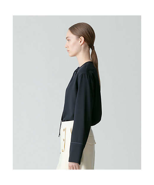 ジョーゼット細パイピングブラウス | allureville (Women