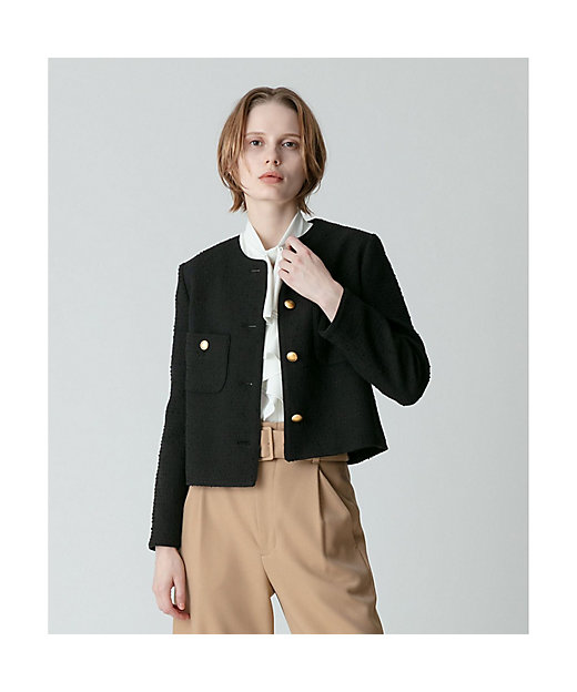 ツイードノーカラージャケット | allureville (Women)/アルアバイル