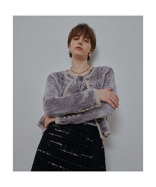 ベロアニットジャケット | allureville (Women)/アルアバイル | 三越