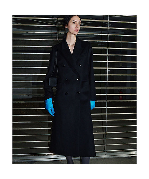 カシミヤ混ロングチェスターコート | allureville (Women