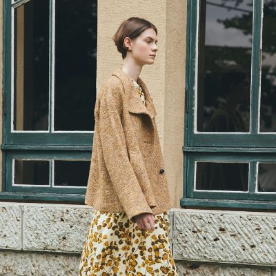 eclat掲載】ソフトミックスツイード コート | Paul Stuart (Women