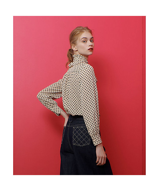 LOULOU WILLOUGHBY】◇ デシンドットフリルボウタイ