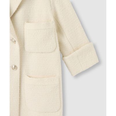 LOULOU WILLOUGHBY】ツイードダブルミドルコート