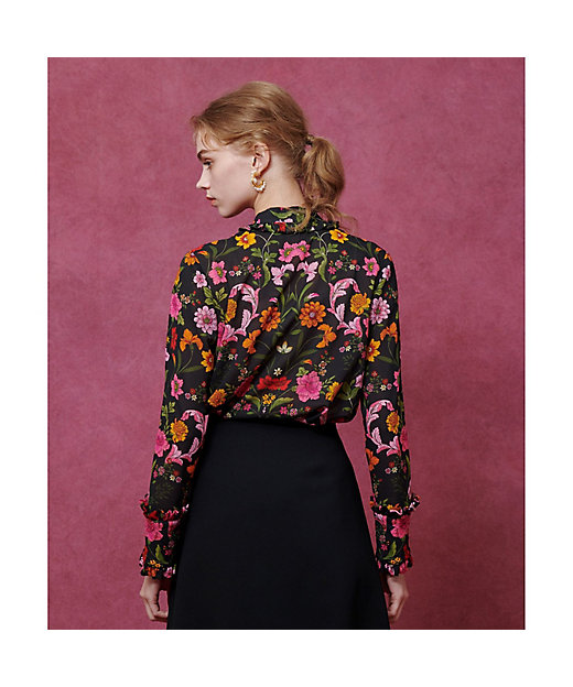 LOULOU WILLOUGHBY】シンメトリーフラワーリボン