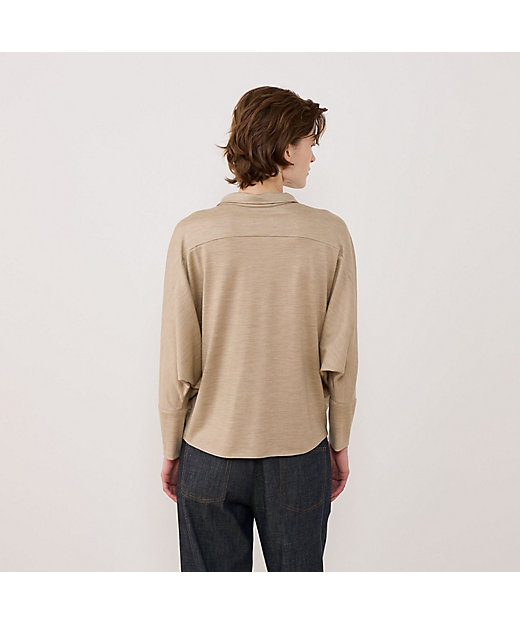 ウォッシャブルウールジャージー ドルマンスリーブシャツ | GALERIE