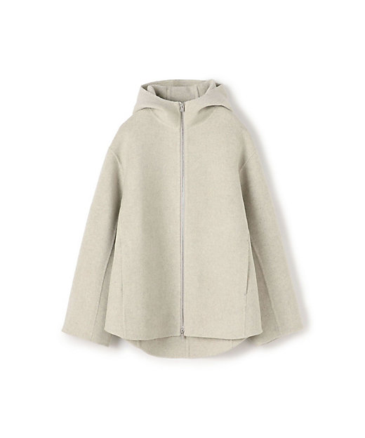 ウールカシミヤダブルフェイス フーデッドショートコート | GALERIE